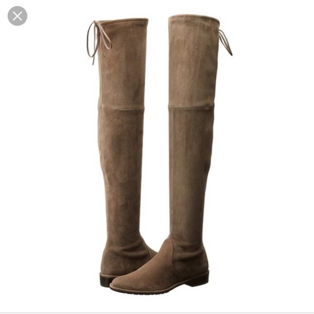 Stuart Weitzman Lowland in Praline Suede, Sz 6.5